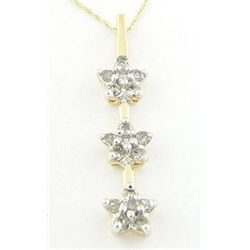 1/2ctw. Diamond & 10ky Star Pendant