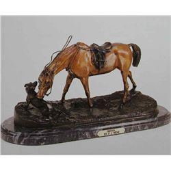 "Quarrel" Bronze Sculpture - Mene