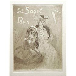 Villon "Carte Adresse Sagot" Original Aquatint