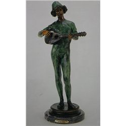 "Chanteur Florentine" Bronze Sculpture - P. Dubois