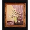 Image 1 : A.D. Greer Still Life Flowers Oil on Canvas