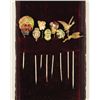 Image 1 : Collection of 8 Gold Assorted Figural Stick Pins