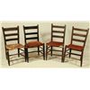 Image 1 : 4 Texas Hide Bottom Chairs