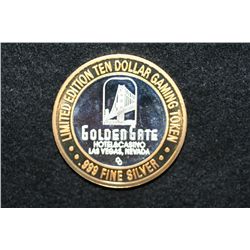 Golden Gate Hotel & Casino Limited Edition Two-Tone $10 Gaming Token, .999 Fine