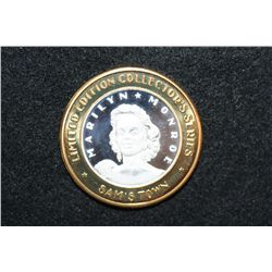 Sam's Town Hotel & Gambling Hall Limited Edition Two-Tone $10 Gaming Token "Marilyn Monroe", .999 Fi