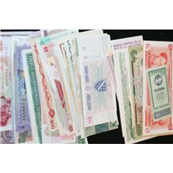Foreign Bank Note, Various Dates & Denominations, Lot of 100 From 100 Different Countries, Crisp & U