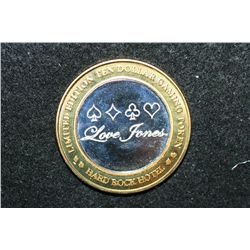 Hard Rock Hotel & Casino Limited Edition Two-Tone $10 Gaming Token "Love Jones", .999 Fine