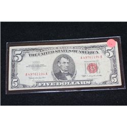1963 United States Note $5, Red Seal