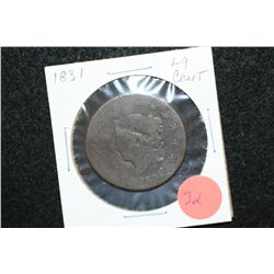 1831 Large One Cent
