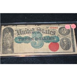 1869 United States $3 Note