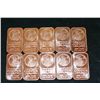 Image 1 : 2012 Copper Ingot, .999 Fine 1 Oz., Lot of 10
