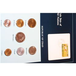 Republic of Chad; Coin Sets of All Nations W/Stamp Dated 1984