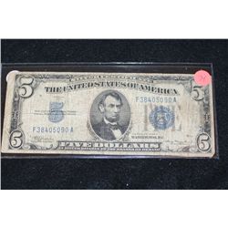 1934-A US Silver Certificate $5, Blue Seal