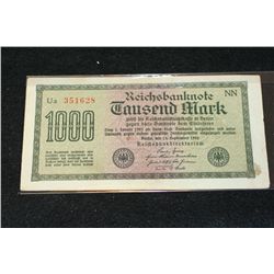 1922 German 1,000 Fausend Mark Foreign Bank Note