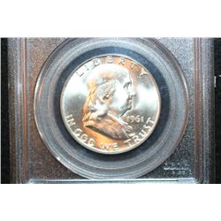 1961-D Ben Franklin Half Dollar, PCGS Graded MS64