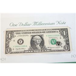 1999 US Federal Reserve Note $1, Atlanta GA Reserve, "Millennium Note"