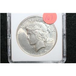 1925 Peace $1, MCPCG Graded MS65