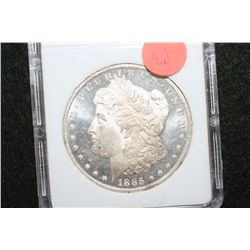 1885-O Silver Morgan $1, MCPCG Graded MS65 DPL