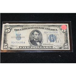 1934 US Silver Certificate $5, Blue Seal