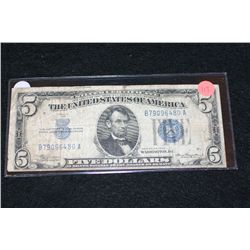 1934 US Silver Certificate $5, Blue Seal
