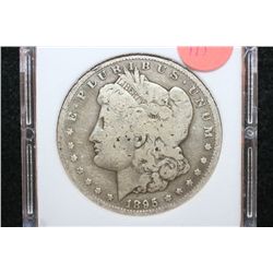 1895-S Silver Morgan $1, MCPCG Cleaned VF20