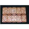 Image 2 : 2012 Copper Ingot, .999 Fine 1 Oz., Lot of 10