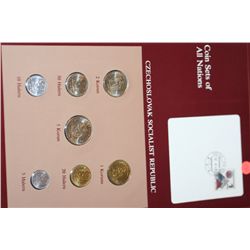 Czechoslovak Socialist Republic; Coin Sets of All Nations W/Stamp Dated 1983