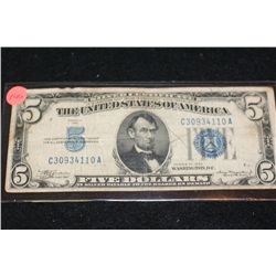 1934 US Silver Certificate $5, Blue Seal