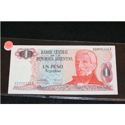 Argentina Un Peso Foreign Bank Note