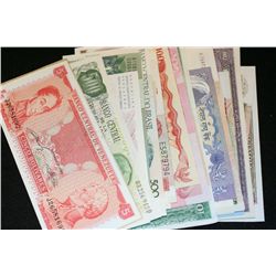Foreign Bank Note, Various Dates & Denominations, Lot of 100 From 100 Different Countries, Crisp & U