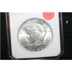 1923 Peace $1, NGC Graded MS62