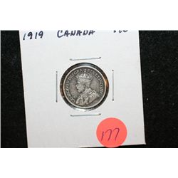 1919 Canada Ten Cents Foreign Coin