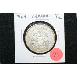 1964 Canada 50 Cents Foreign Coin