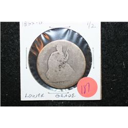 1855-O Seated Liberty Half Dollar, Lower Grade