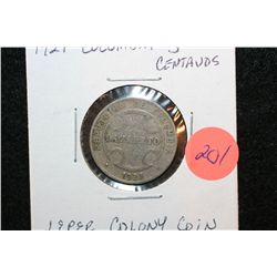 1921 Columbia 5 Centavos Foreign Coin; Leper Colony Coin