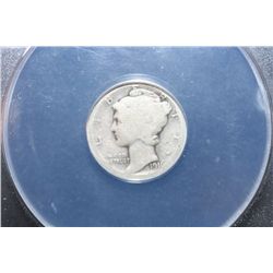 1916-D Mercury Dime, ANACS Graded AG3