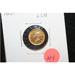 1851 Liberty $1 Gold Coin