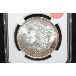 1884-O Silver Morgan $1, NGC Graded MS64