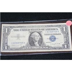 1957-A US Silver Certificate $1, Blue Seal, Star Note