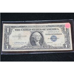 1957-A US Silver Certificate $1, Blue Seal, Star Note