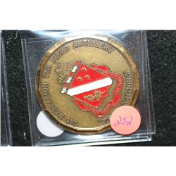 1st Battalion 7th Field Artillery-"First Lightning" Challenge Medal; "Never Broken by Hardship Nor B