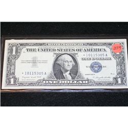 1957-A US Silver Certificate $1, Blue Seal, Star Note