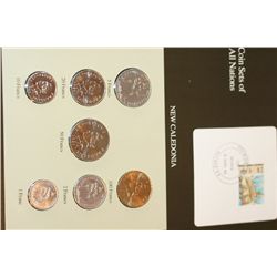New Caledonia; Coin Sets of All Nations W/Stamp Dated 1986