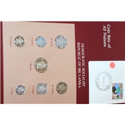 Democratic Socialist Republic of Sri Lanka; Coin Sets of All Nations W/Stamp Dated 1985