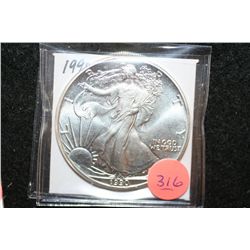 1990 Silver Eagle $1