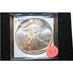 1991 Silver Eagle $1