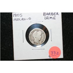 1905 Barber Dime, Micro O