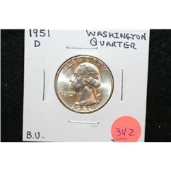 1951-D Washington Quarter, BU