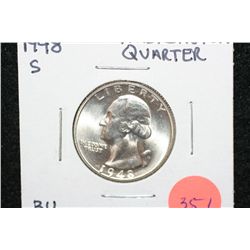1948-S Washington Quarter, BU, MS63+