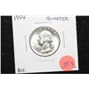 Image 1 : 1954 Washington Quarter, BU
